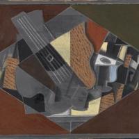 Braque 1917-Guitare et verre 