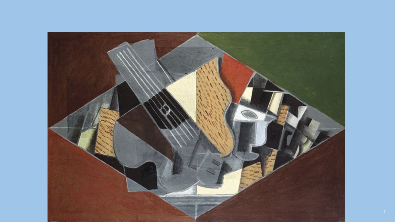 Braque-Guitare et verre