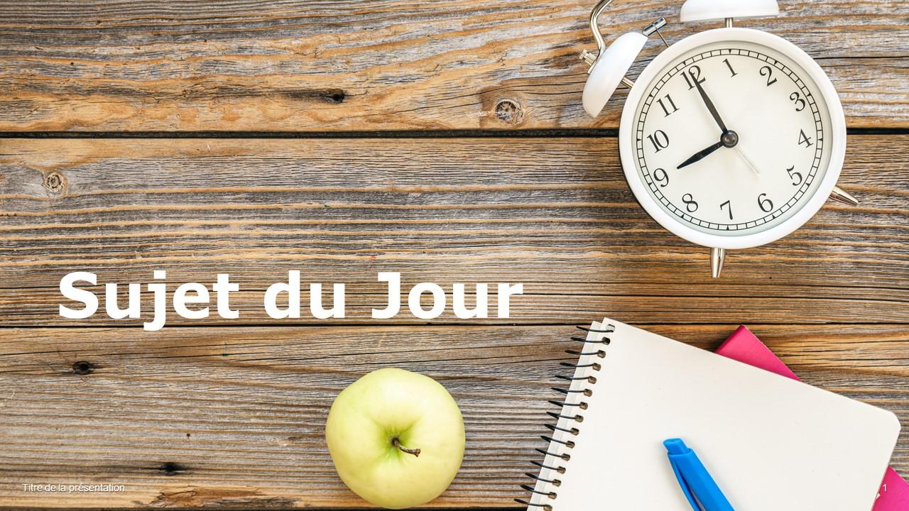 Maquette sujet du jour
